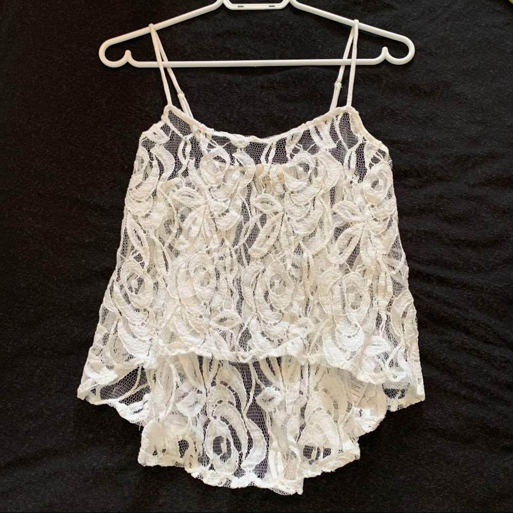 Beautiful Cream Color Lace Tank